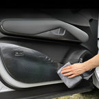 Carbon fiber textured door kick guard for BYD ATTO 3 AUTOEVEX