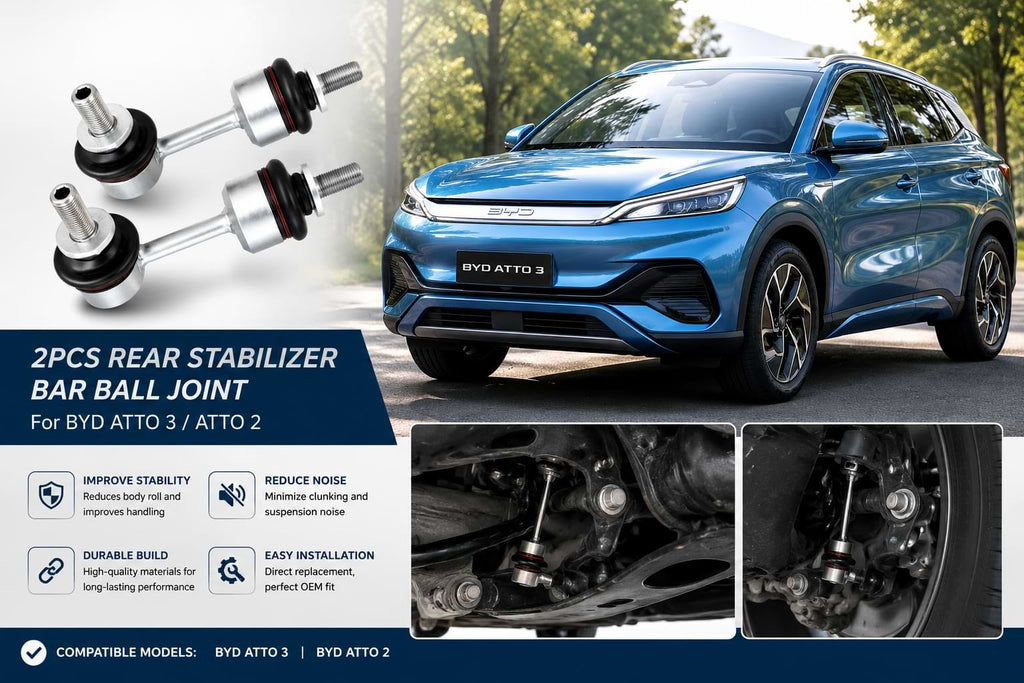 2PCS Rear Stabilizer Bar Ball Joint Installed on BYD ATTO 3 Suspension