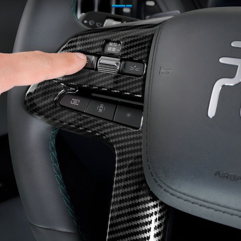 Steering Wheel Cover, Carbon Fiber Anti-Slip Grip for 2026 BYD Atto 3 AUTOEVEX