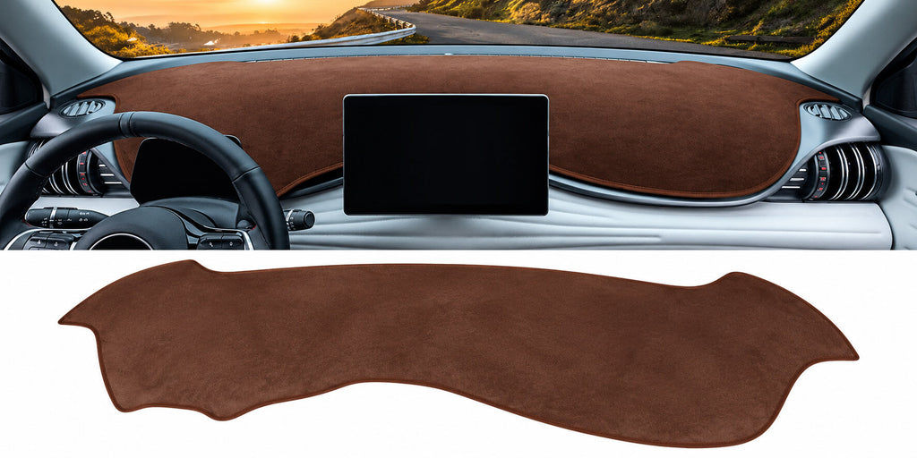 BYD Atto 3 Yuan Plus brown 
dashboard sun shade mat installed in LHD interior