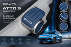 BYD Atto 3 Yuan Plus silicone door armrest cover installed in car interior