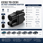 BYD CCS2 to CCS1 DC Fast Charging Adapter compatible with Atto 3, Dolphin, Seal, Sealion 6, Sealion 7, Shark 6 and more