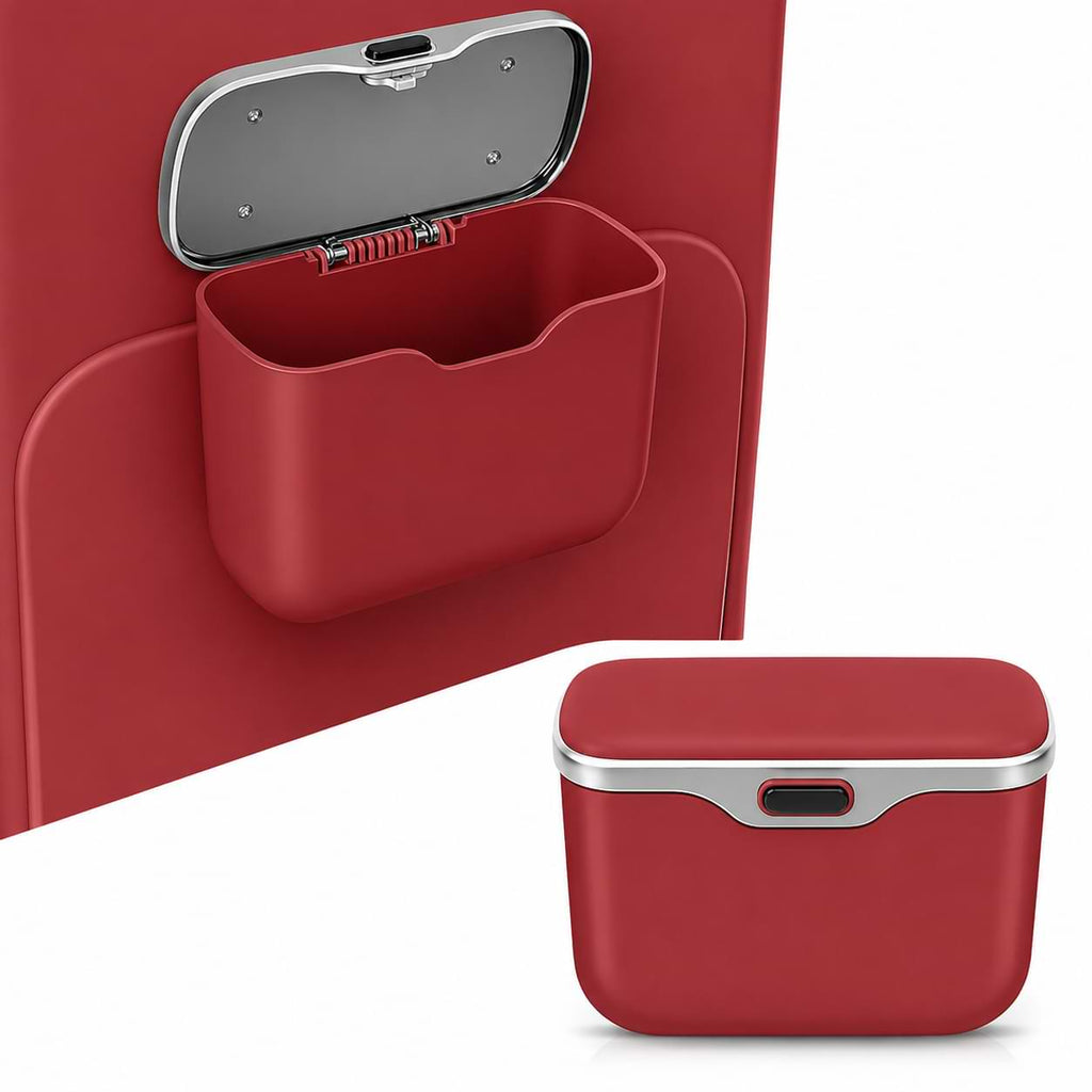 BYD Car Seat Back Trash Bin Volcanic Red Interior Storage Organizer