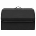 byd Black leather briefcase on a white background
