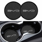 BYD Carbon Fiber Cup Holder Coaster Set for Center Console Cup Holders