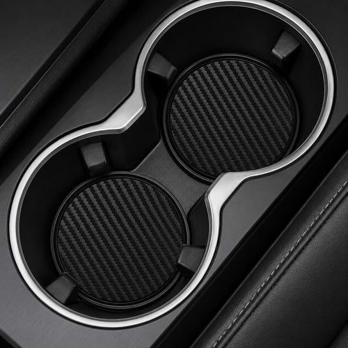 BYD Carbon Fiber Cup Holder Coaster Set for Center Console Cup Holders