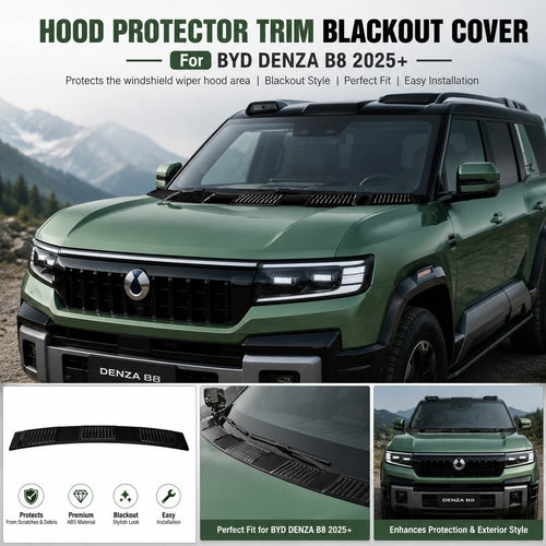 BYD Denza B8 2025+ Hood Protector Trim Blackout Cover Installed