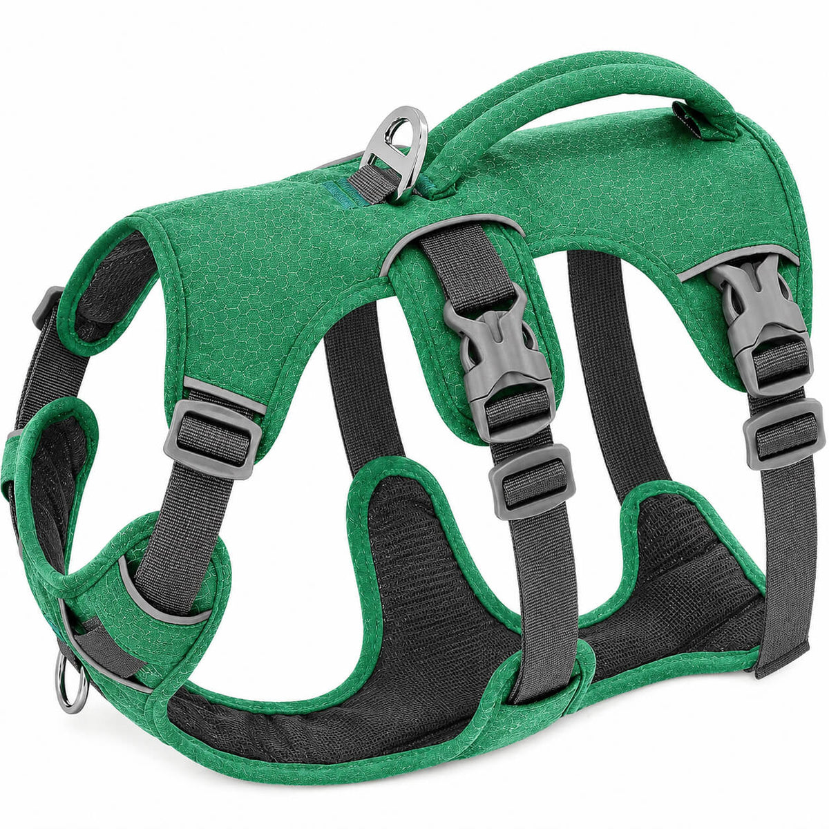 Adjustable No Pull Dog Harness with Handle green