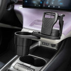 BYD Dolphin 360° rotating cup holder expander with mobile phone holder installed in vehicle center console