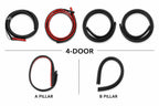 BYD Dolphin door sealing strip kit showing 4-door, A pillar, and B pillar rubber seal options.