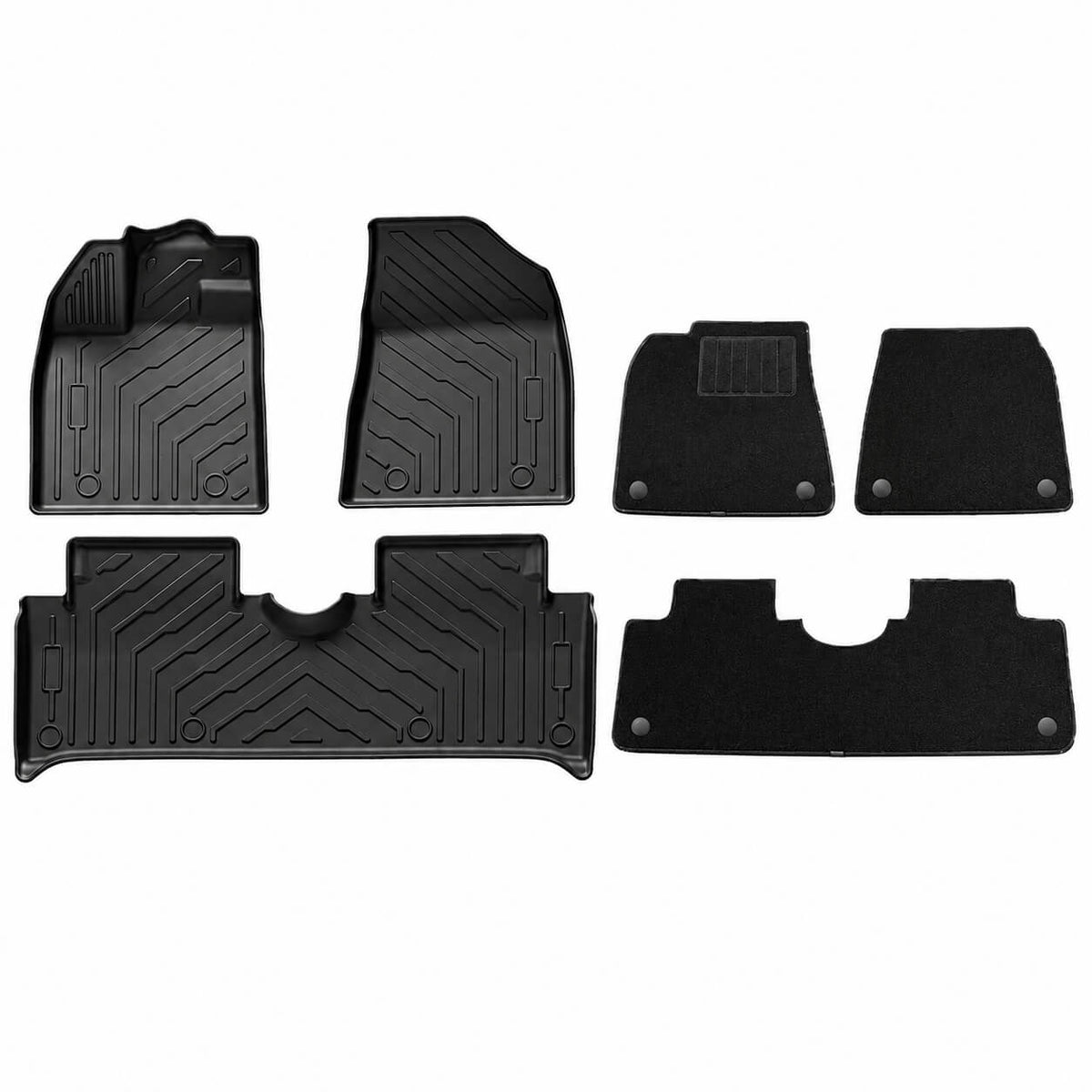 BYD Dolphin LHD Double Layer Floor Mats Set – Waterproof All-Weather TPE & Carpet (2021–2025)