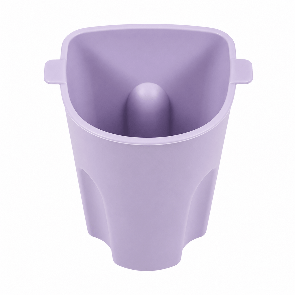 BYD Dolphin rear cup holder storage box in black for 2021–2025 models, removable ABS console organizer with drainage design purple