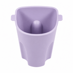BYD Dolphin rear cup holder storage box in black for 2021–2025 models, removable ABS console organizer with drainage design purple