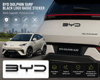 BYD Dolphin Surf Black Car Logo Badge Sticker for 2023-2025 Models