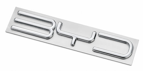 3D black metal BYD emblem badge for rear trunk