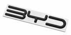 3D black metal BYD emblem badge for rear trunk