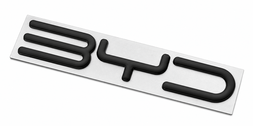 3D black metal BYD emblem badge for rear trunk