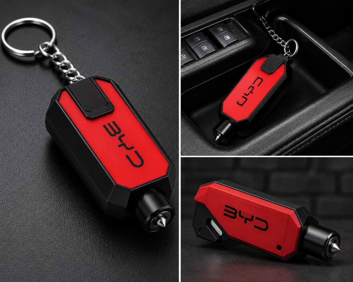 BYD Emergency Escape Hammer and Seat Belt Cutter