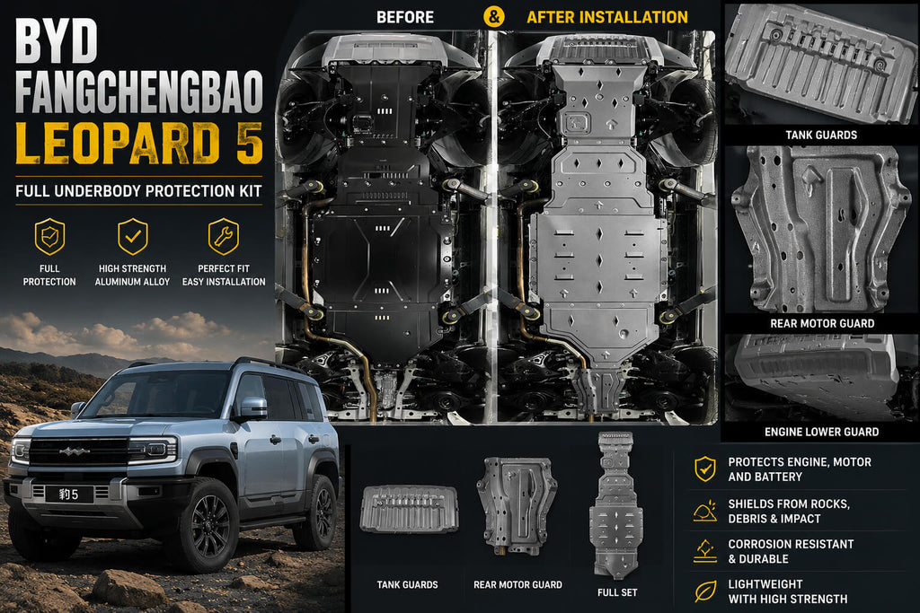 BYD FangChengBao Leopard 5 full underbody protection kit with chassis guards