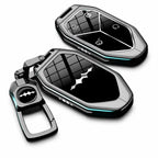 BYD Formula Leopard 5/8 Titanium 3/7 Leather Key Case | Zinc Alloy Remote Key Fob Cover