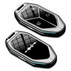 BYD Formula Leopard 5/8 Titanium 3/7 Leather Key Case | Zinc Alloy Remote Key Fob Cover