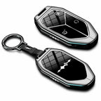 BYD Formula Leopard 5/8 Titanium 3/7 Leather Key Case | Zinc Alloy Remote Key Fob Cover
