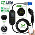32A 7.2kW Portable EV Charger for BYD – Type 2, Type 1 & GB/T, 5m Cable