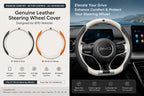 Premium Genuine Leather Steering Wheel Cover for BYD Atto 3, Dolphin, Han & Song Plus