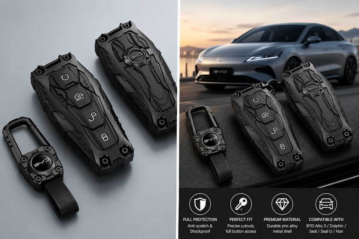 BYD Car Key Case Cover for Atto 3, Dolphin, Seal, Seal U & Han Smart Key Protector