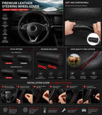 BYD Genuine Leather Steering Wheel Cover Installation Guide Infographic