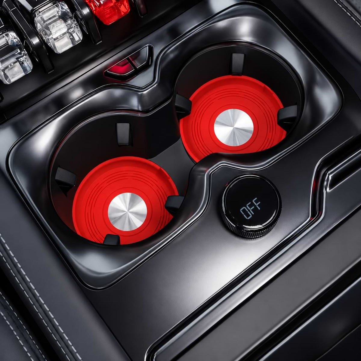 BYD Leopard 5 Center Console Silicone Cup Holder Insert | Water Drain Cup Pad (2023-2026)