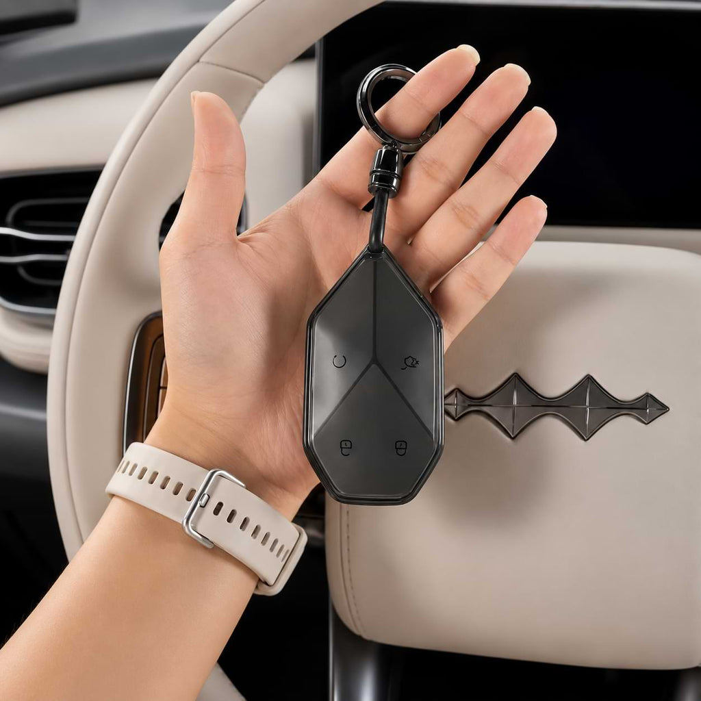Car TPU Transparent Key Cover for BYD Leopard 5 & Leopard 8 | Clear Anti-Fall Smart Key Protective Case