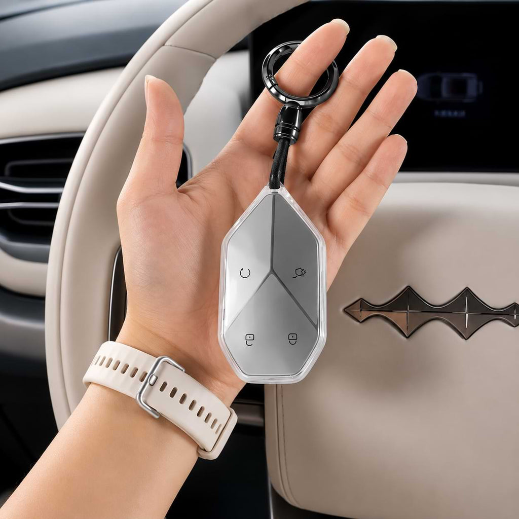 Car TPU Transparent Key Cover for BYD Leopard 5 & Leopard 8 | Clear Anti-Fall Smart Key Protective Case