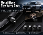 BYD Leopard 5 Metal Black Tire Valve Caps on Wheel