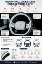 Premium Full-Cover Suede Steering Wheel Cover for BYD Leopard 5 2023-2025 Custom Non-Slip