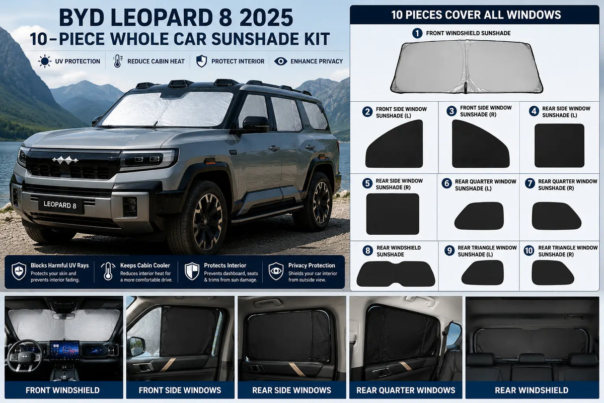 BYD Leopard 8 Windshield Sun Shade 2025+ | Custom Front Window Sunshade