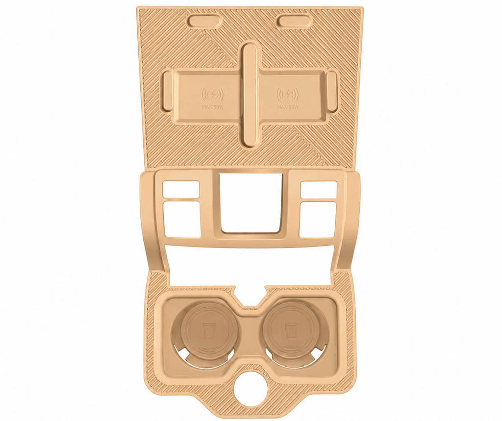 BYD Leopard 8 2024 2025 Center Console Silicone Protective Pad Storage Tray Beige