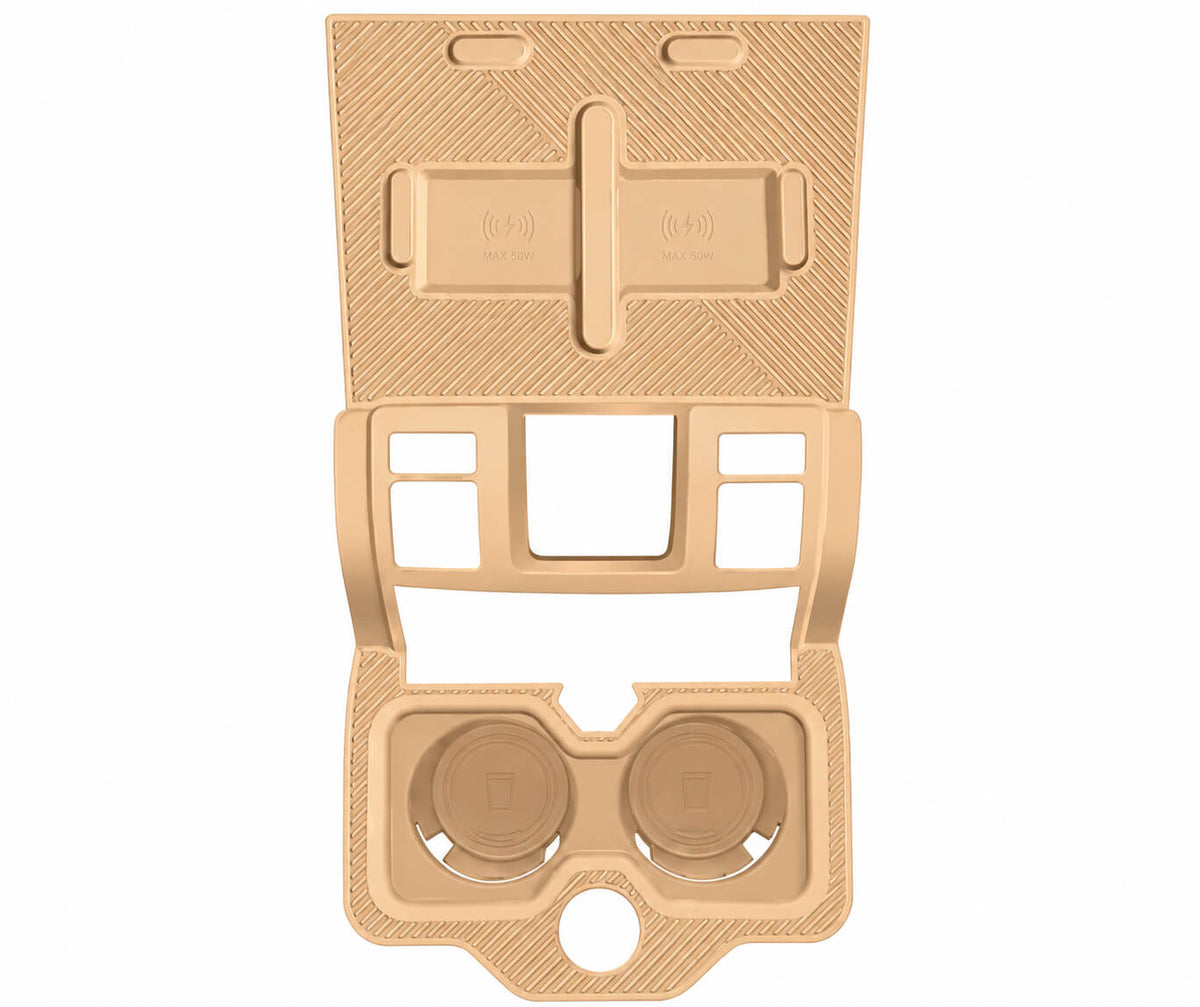 BYD Leopard 8 2024 2025 Center Console Silicone Protective Pad Storage Tray Beige
