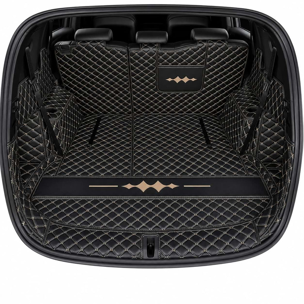 BYD Leopard 8 2024 2025 Black Leather Trunk Mat Full Surround Waterproof Liner beige