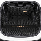 BYD Leopard 8 2024 2025 Black Leather Trunk Mat Full Surround Waterproof Liner black