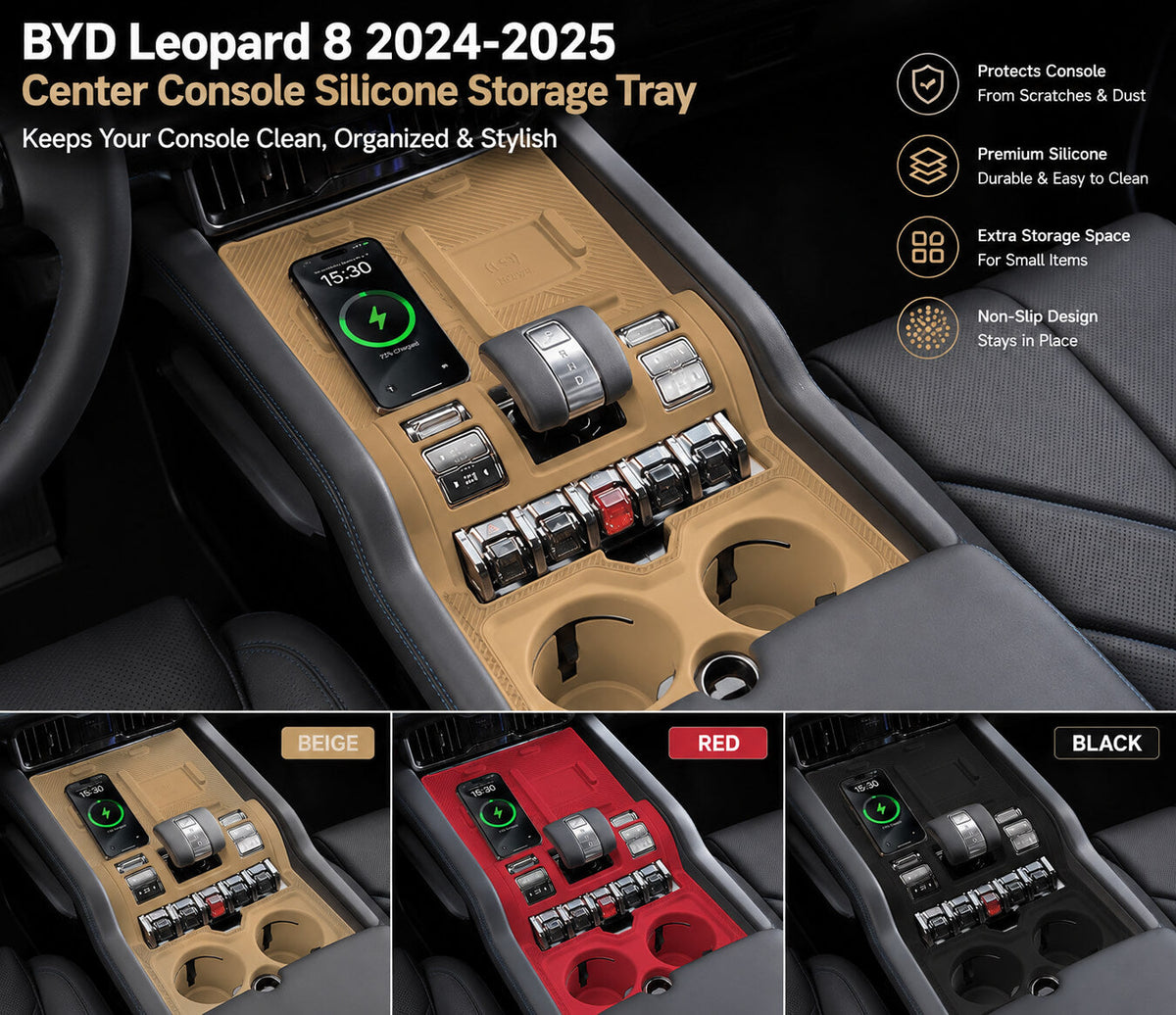 BYD Leopard 8 2024 2025 Center Console Silicone Storage Tray