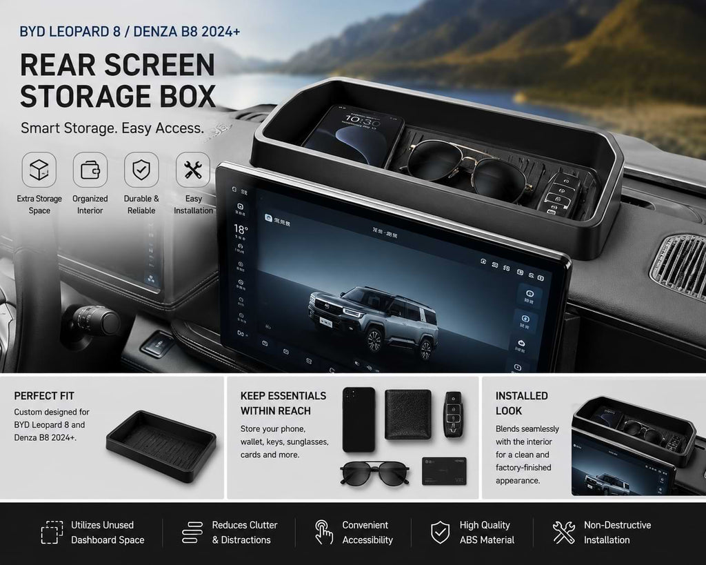 BYD Leopard 8 2024+ Central Control Screen Rear Storage Box Dashboard Organizer Tray