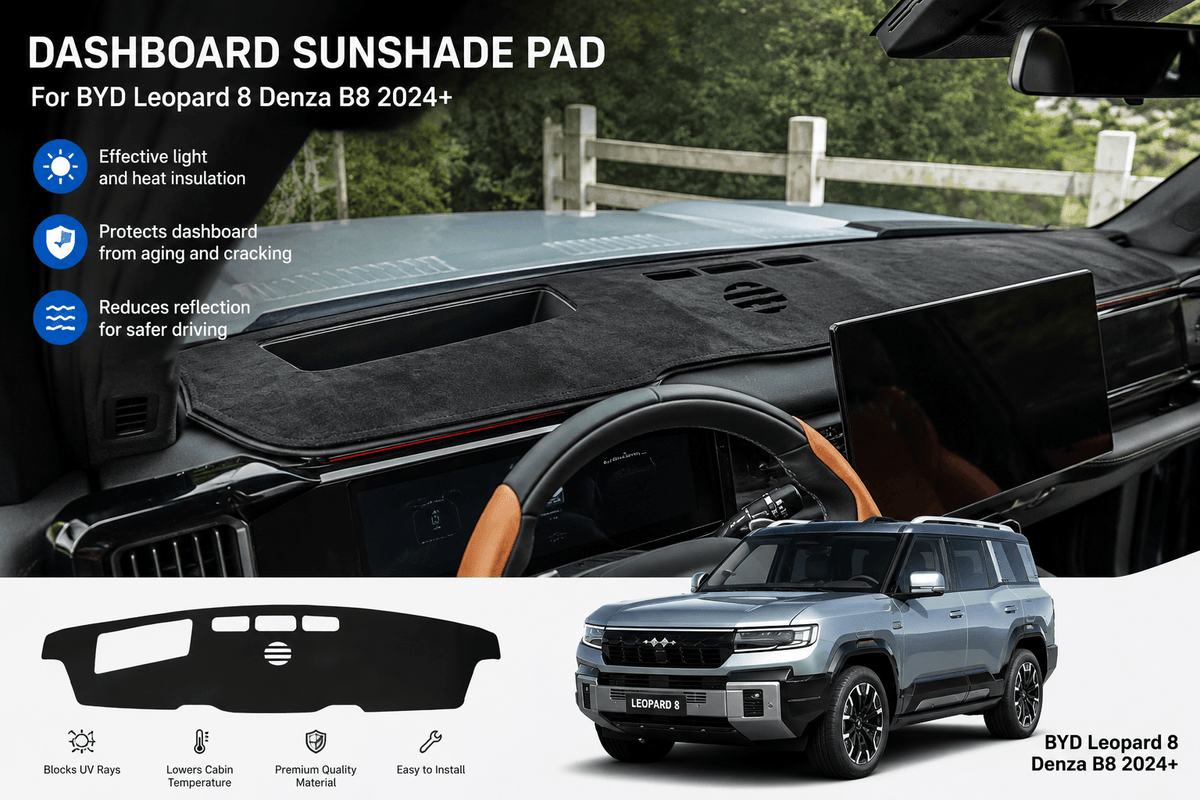 BYD Leopard 8 Denza B8 2024+ dashboard sunshade pad installed