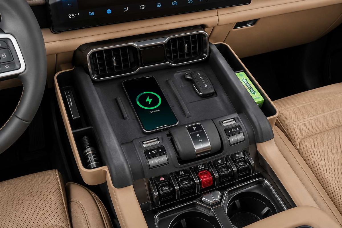 BYD Leopard 8 & Denza B8 Wireless Charging Pad Storage Box | Center Console Organizer 2024+