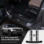 BYD Leopard 8 Denza B8 Carbon Fiber Door Sill Protection Stickers Installed