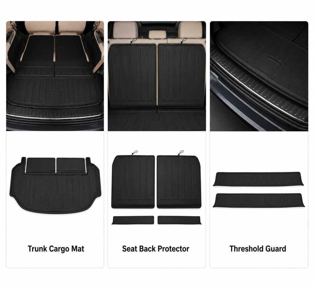 BYD Leopard 8, DENZA B8, Rear Seat Protector, Seat Back Mat, Cargo Protection, Waterproof Interior Accessories, Cargo Liner, Trunk Protection, Folded Seat Protection, SUV Accessories, BYD Accessories