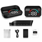 BYD M22 GPS HUD digital speedometer head up display with USB cable and dashboard accessories