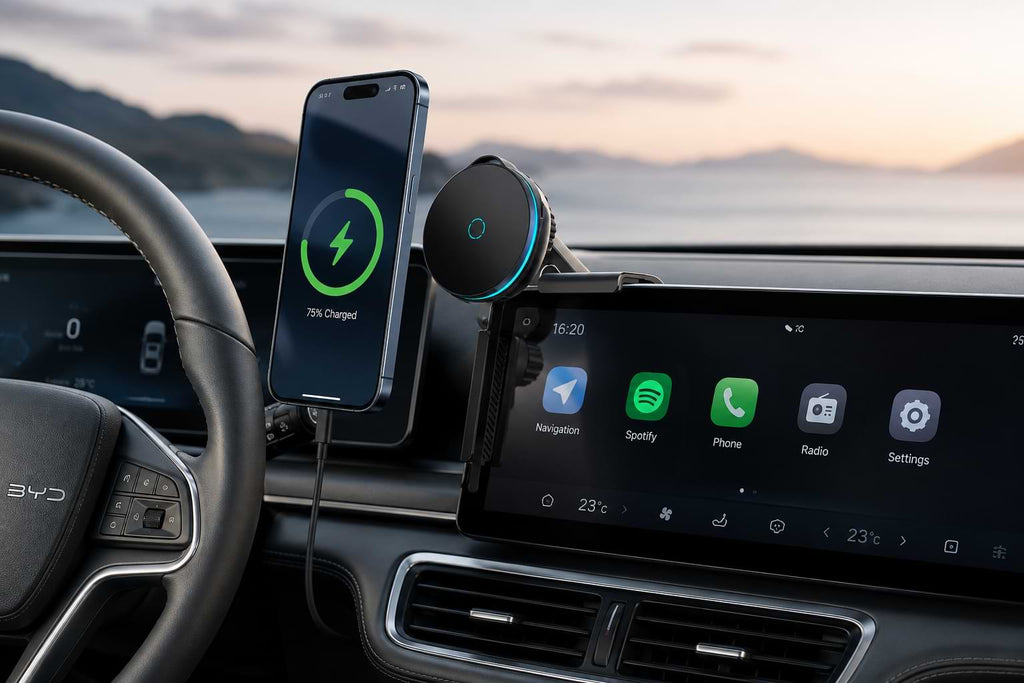 BYD Magnetic Wireless Car Phone Mount Holder 15W Fast Charging for BYD Vehicles