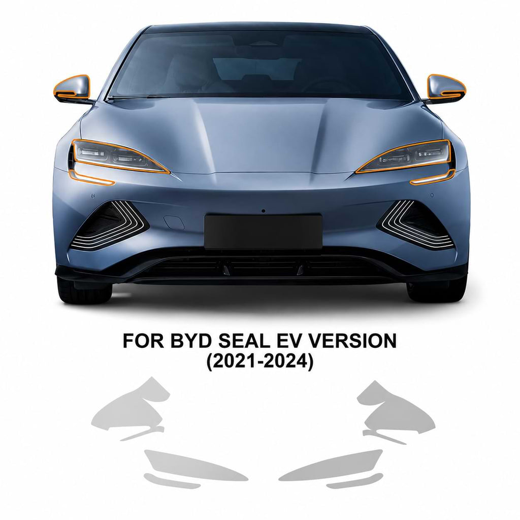 BYD Seal EV headlight eyebrow DRL trim cover accessory for 2021-2024 models installed on front headlights