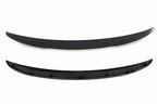 carbon black rear trunk spoiler wing for BYD Seal shown from front and rear sides on a white background, compatible with 2022-2024 models.